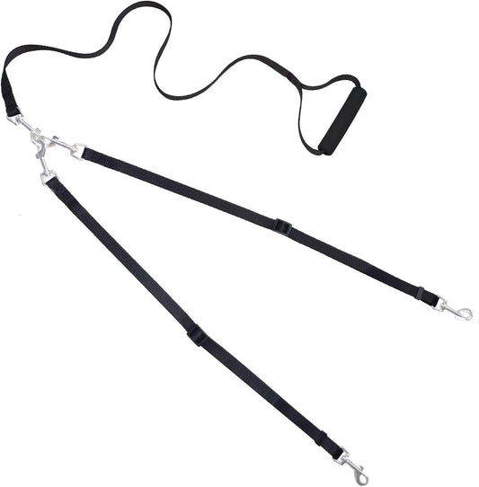 Double Dog Leash,Adjustable Dual Dog Leash,No Tangle Two Dog Leash,Multiple Dog Leash for 2 Dogs,Double Leash for Dogs,Leash Splitter for Large and Small Dogs,2 Dog Leash,Double Clip Dog Leash Coupler