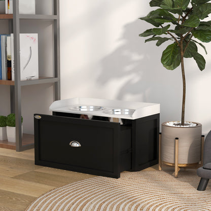 B&W Feeding Station with Storage