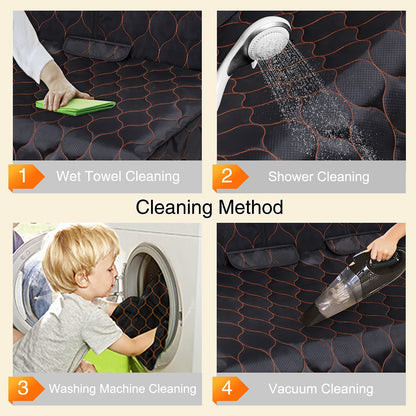 Dog Car Seat Cover Waterproof Pet Bench Seat Cover Nonslip and Heavy Duty Pet Car Seat Cover for Dogs with Universal Size Fits Cars, Trucks and Suvs (60" W X 51" L, Black)